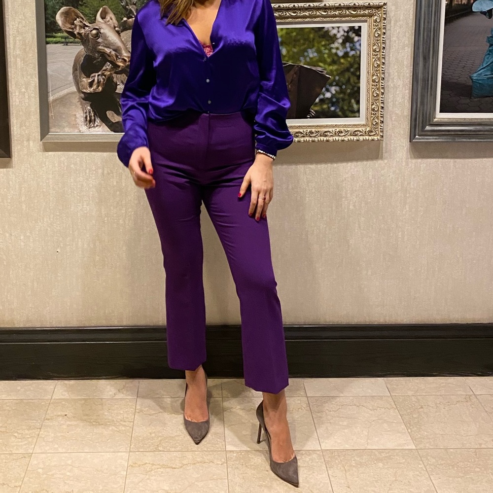Zara Purple Kick Flare Pant